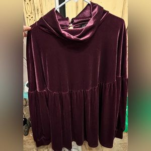 Really cute purple velvet top